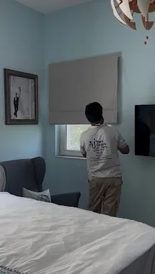 Custom blackout curtains — Villa bedroom image